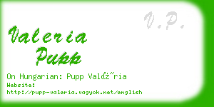 valeria pupp business card